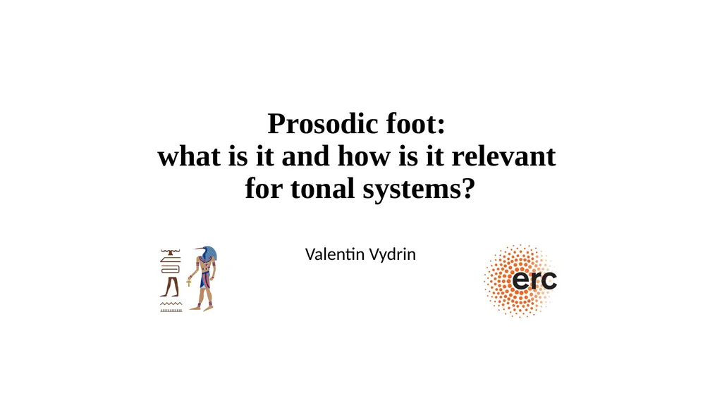 Prosodic foot: what is it and how is it relevant - slide 1 of 20