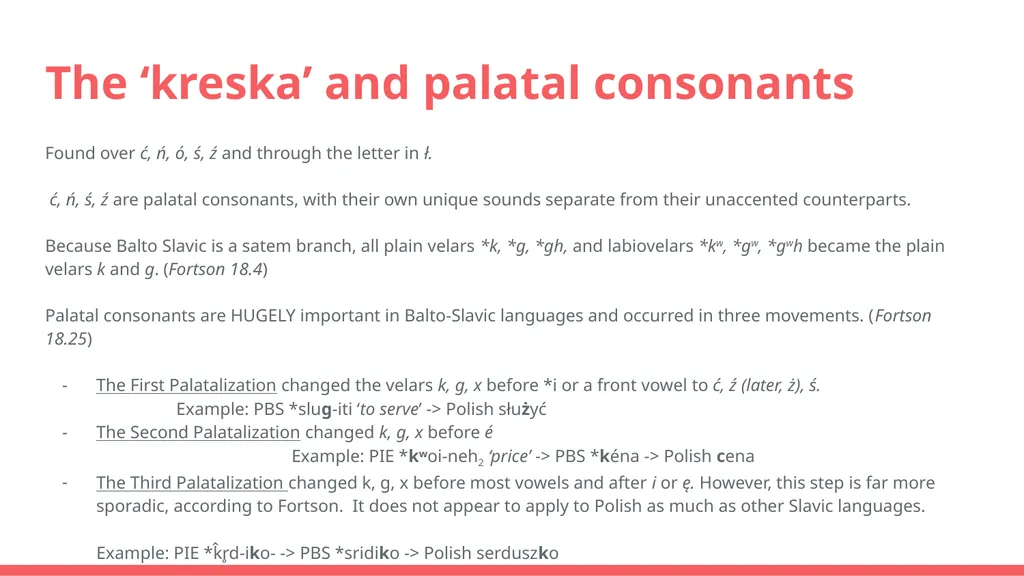 The Polish language and PIE Diacritics, - slide 5 of 13