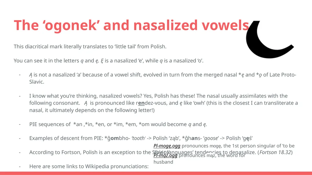 The Polish language and PIE Diacritics, - slide 4 of 13