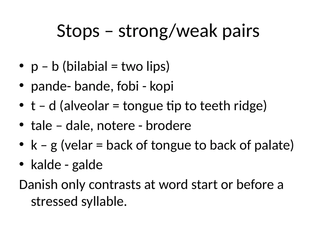Differences between English and Danish - slide 3 of 15