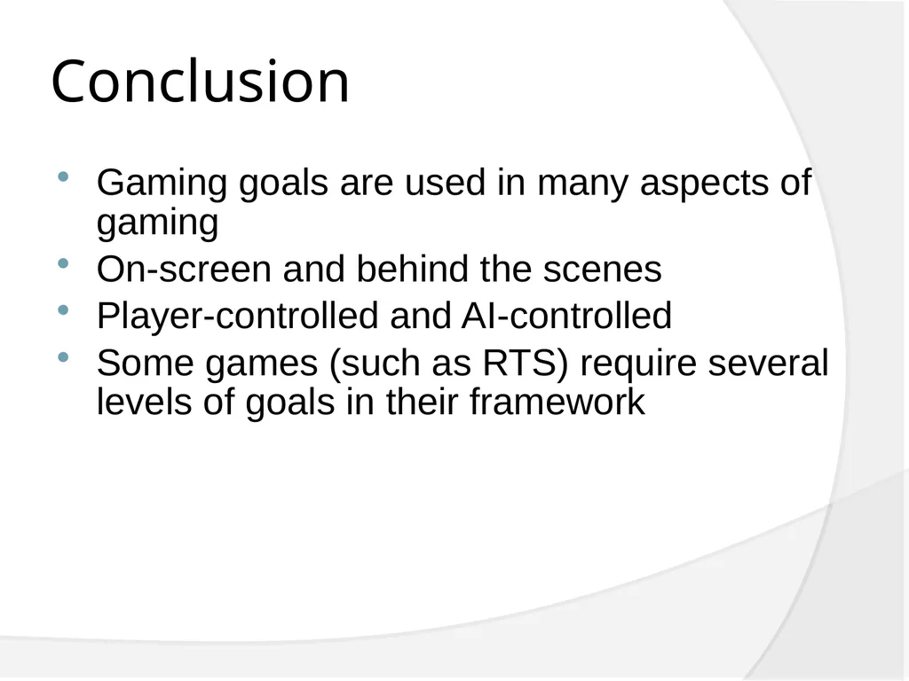 Achieving Gaming Goals What we will cover. - slide 35 of 36