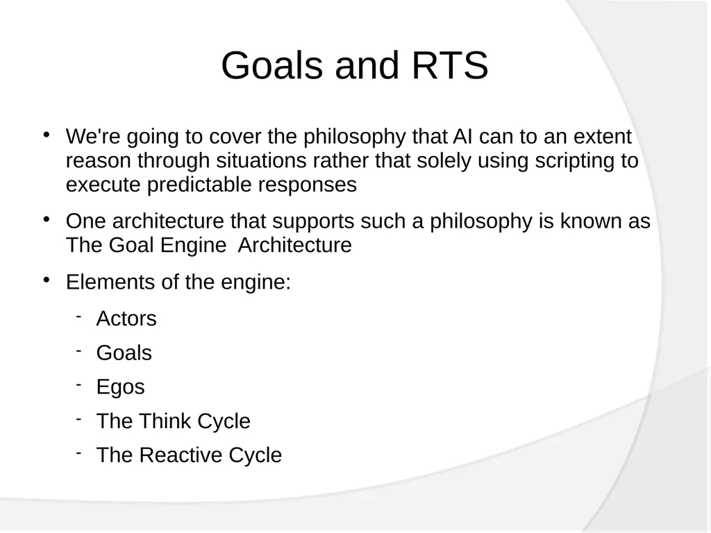 Achieving Gaming Goals What we will cover. - slide 11 of 36