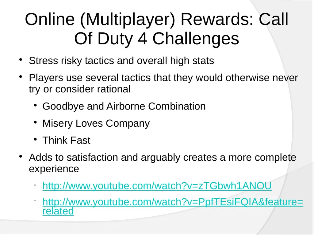 Achieving Gaming Goals What we will cover. - slide 34 of 36