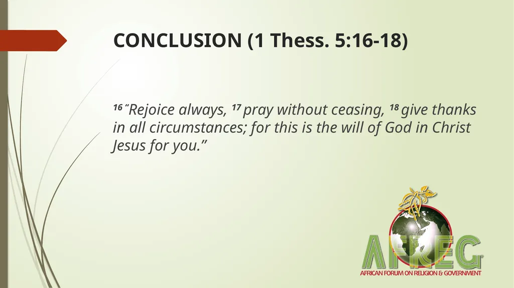AFReG Prayer Connection Focus on Zambia Prayer - slide 27 of 27