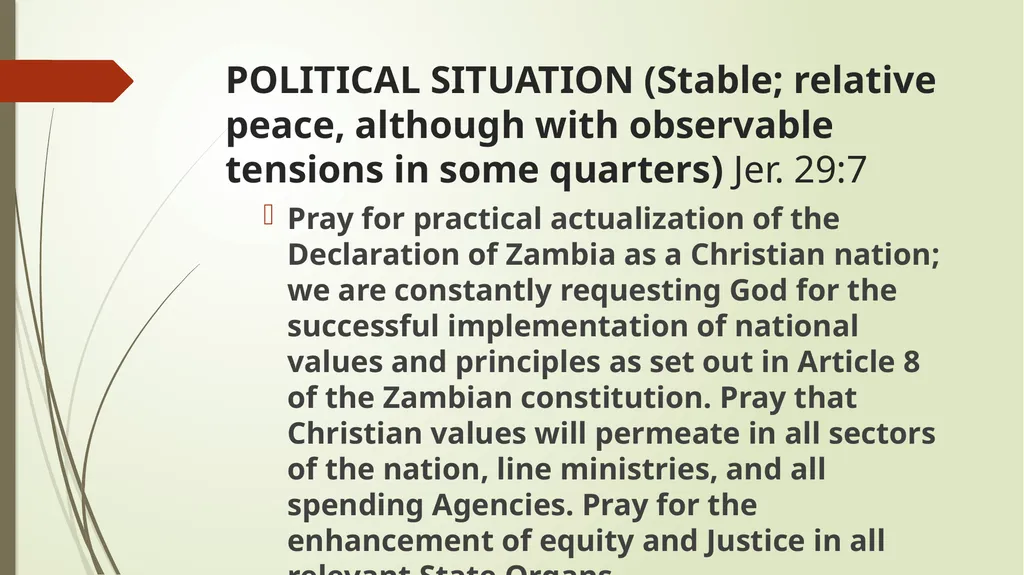 AFReG Prayer Connection Focus on Zambia Prayer - slide 22 of 27