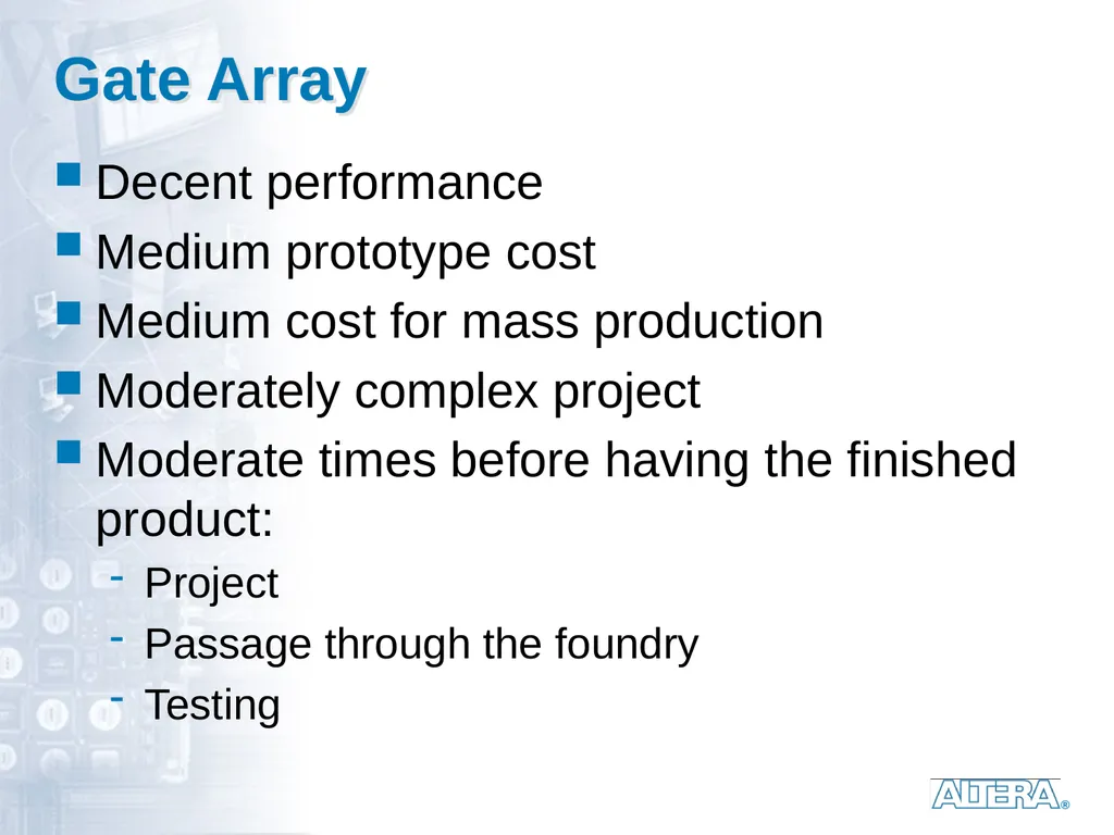 Dedicated logic circuits Technological solutions - slide 16 of 20