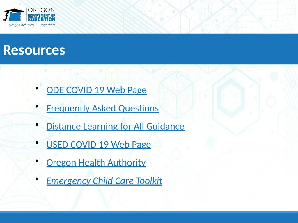 COVID-19 Update: Federal Programs Ensuring Care, - slide 31 of 38