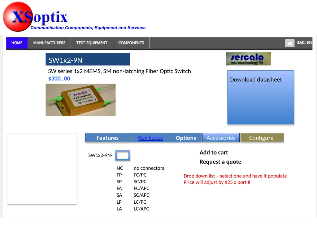Optical Switches The Sercalo Switches are fast, - slide 8 of 9