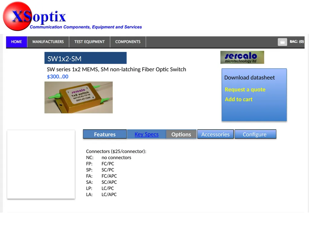 Optical Switches The Sercalo Switches are fast, - slide 7 of 9