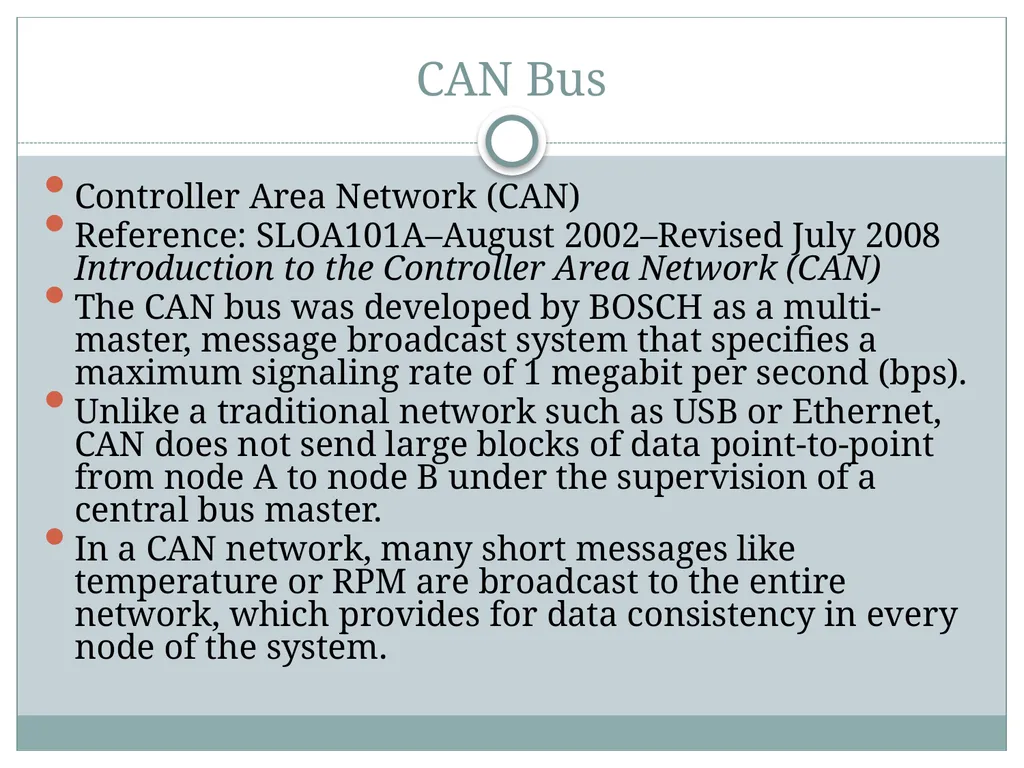 See the references Automotive Embedded System - slide 6 of 11