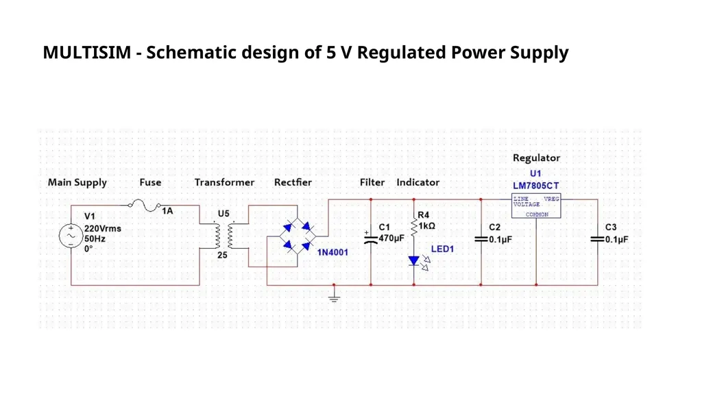 5V power supply using IC 7805. 7805 is a 5V - slide 12 of 20