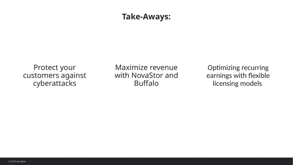 Optimizing Revenue in 2019 Take-Aways: Maximize - slide 2 of 9