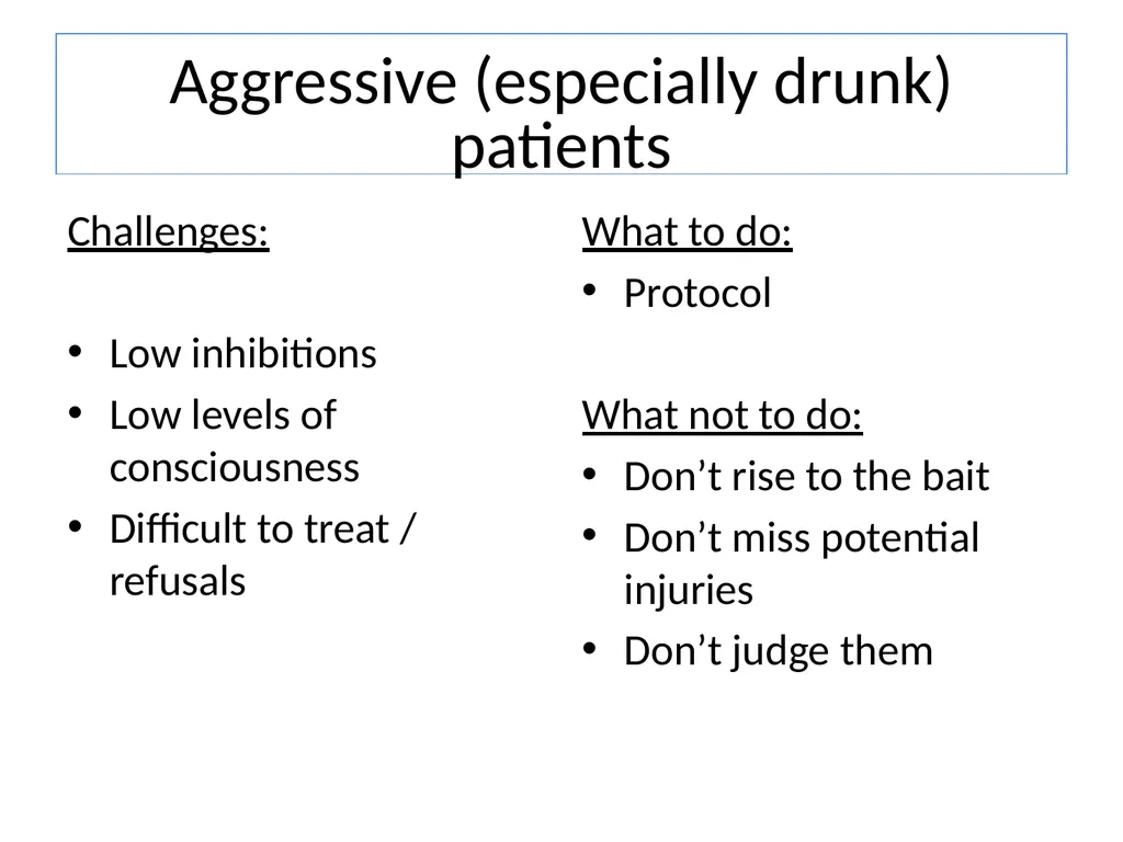 Dealing with challenging patients Communication - slide 11 of 36