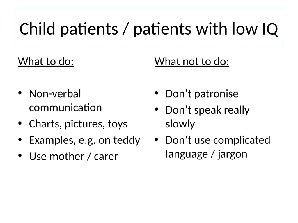 Dealing with challenging patients Communication - slide 12 of 36