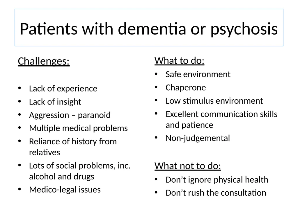 Dealing with challenging patients Communication - slide 3 of 36