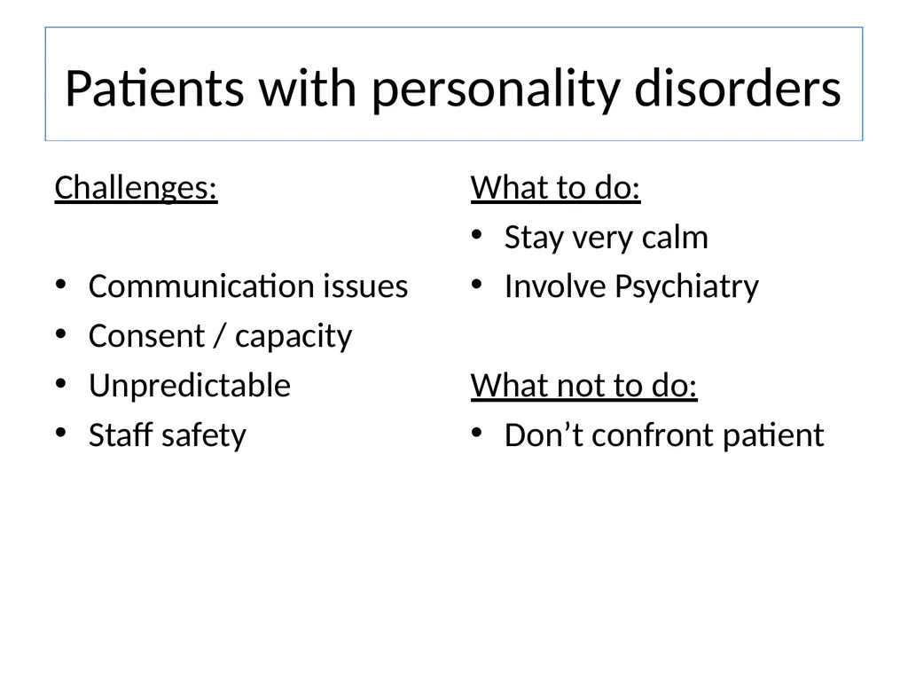 Dealing with challenging patients Communication - slide 6 of 36
