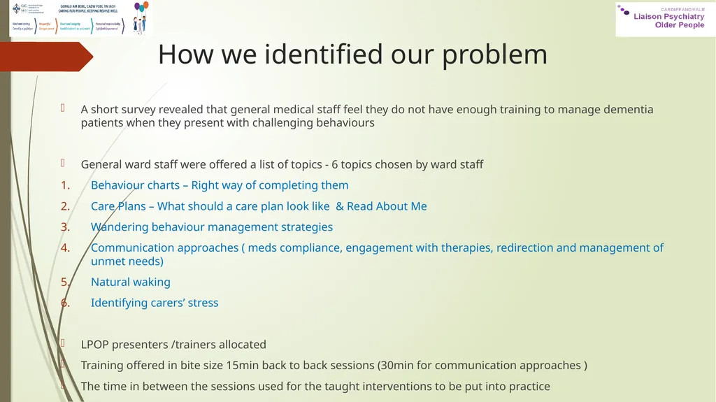 ‘Bite size teaching’ to improve dementia care on - slide 3 of 13