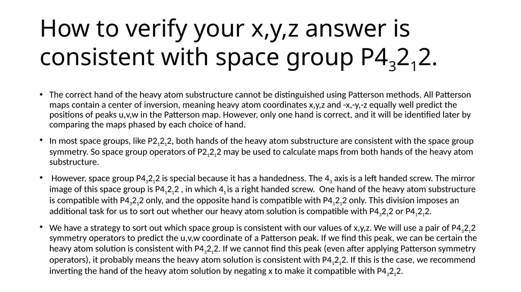 How to determine heavy atom coordinates from a - slide 5 of 5