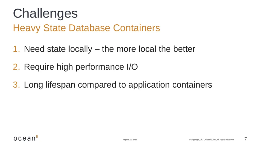 Running Databases in Containers: Overcome the - slide 7 of 21