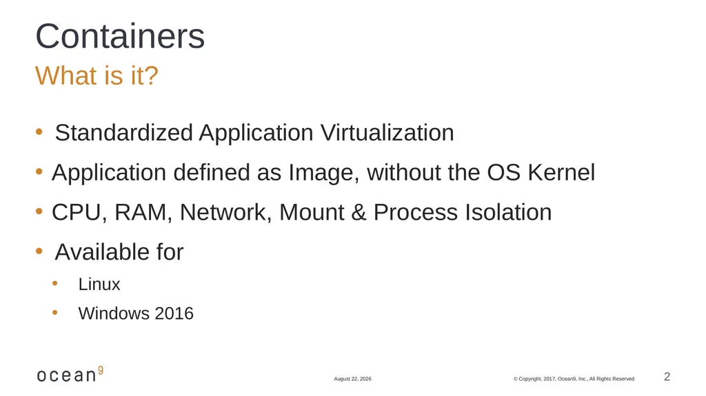 Running Databases in Containers: Overcome the - slide 2 of 21