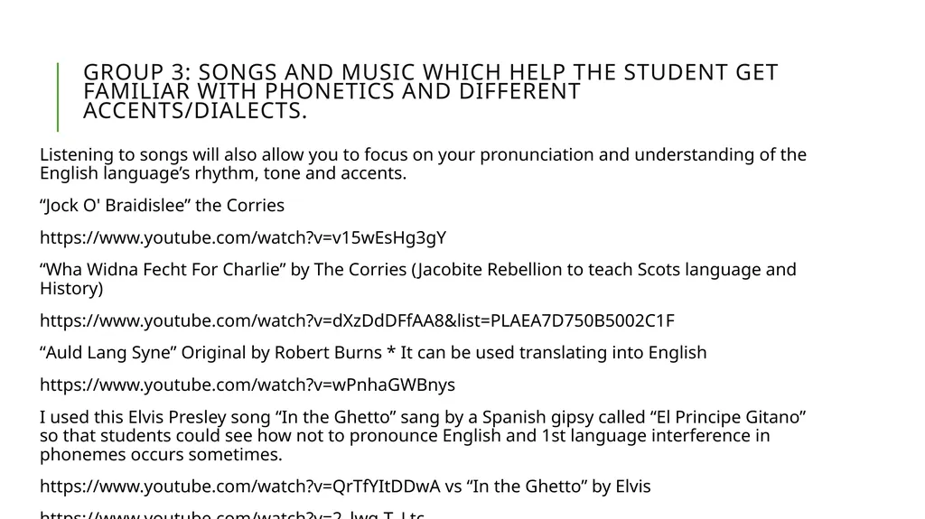 Using Music to Enhance Second Language - slide 9 of 27