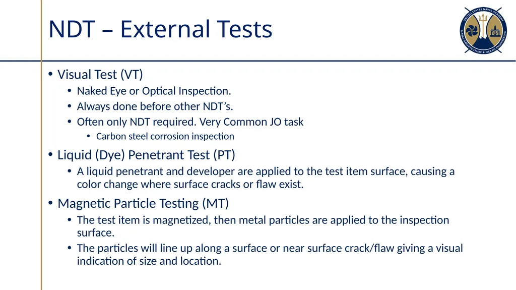 Material Properties and Non-Destructive Testing - slide 25 of 40