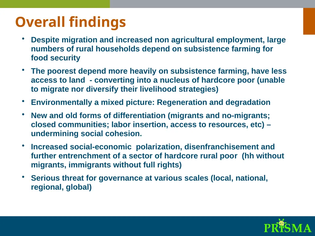 International Synthesis Workshop on “Migration, - slide 19 of 25