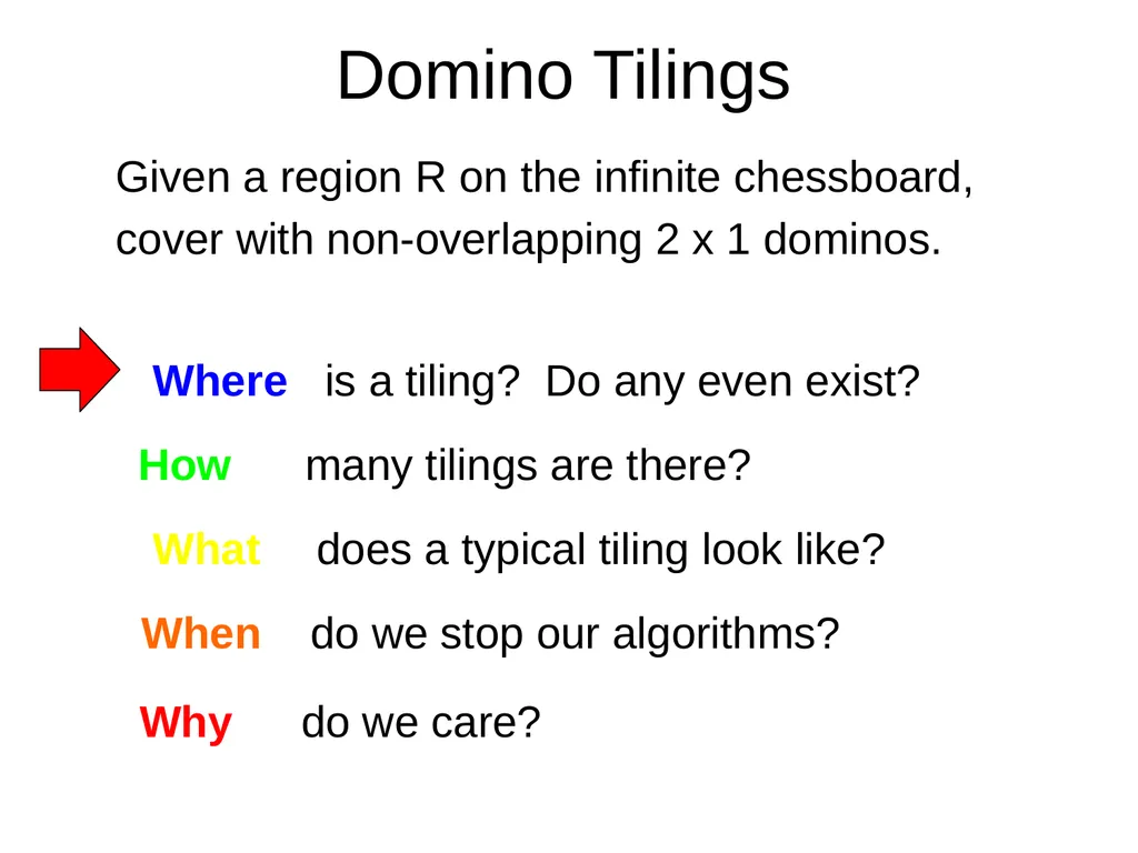 Domino Tilings of the Chessboard Dana Randall - slide 11 of 62