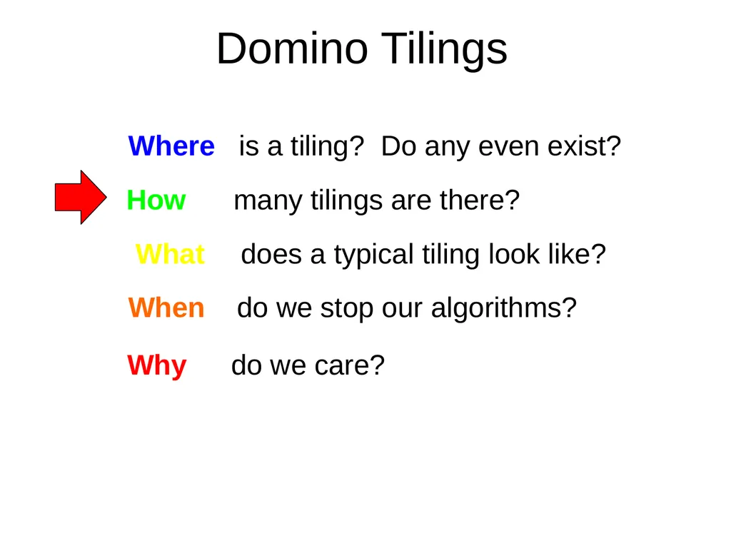 Domino Tilings of the Chessboard Dana Randall - slide 17 of 62