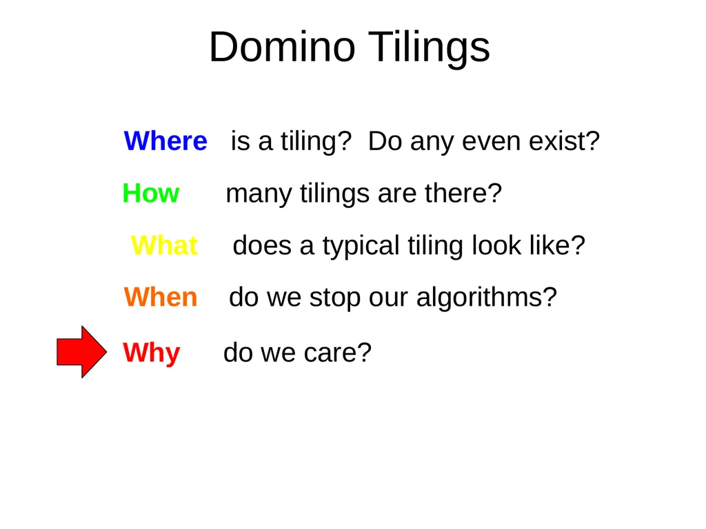 Domino Tilings of the Chessboard Dana Randall - slide 34 of 62