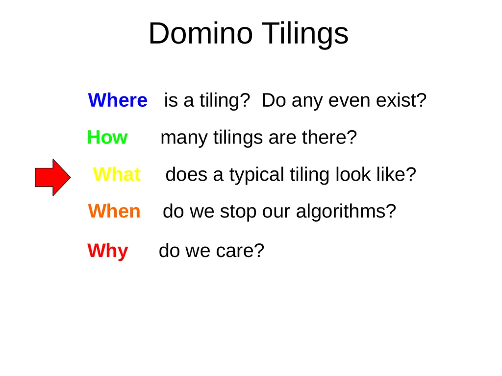 Domino Tilings of the Chessboard Dana Randall - slide 42 of 62
