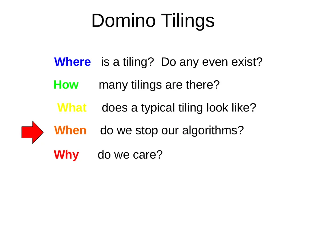Domino Tilings of the Chessboard Dana Randall - slide 47 of 62