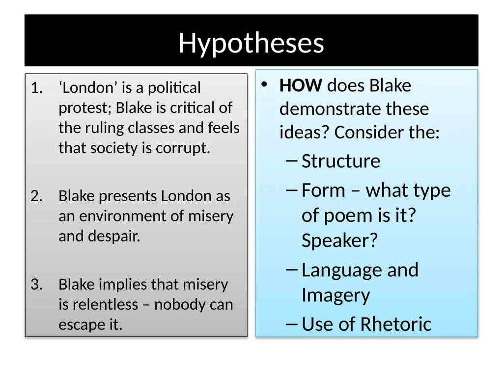 London – William Blake Objectives: To explore the - slide 5 of 8