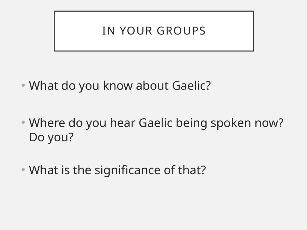 Aunt Julia Norman MacCaig In your groups What do - slide 2 of 52