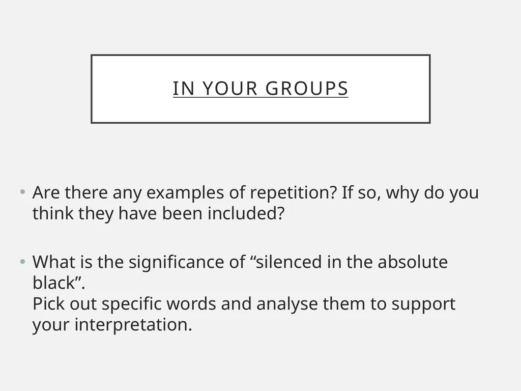 Aunt Julia Norman MacCaig In your groups What do - slide 30 of 52