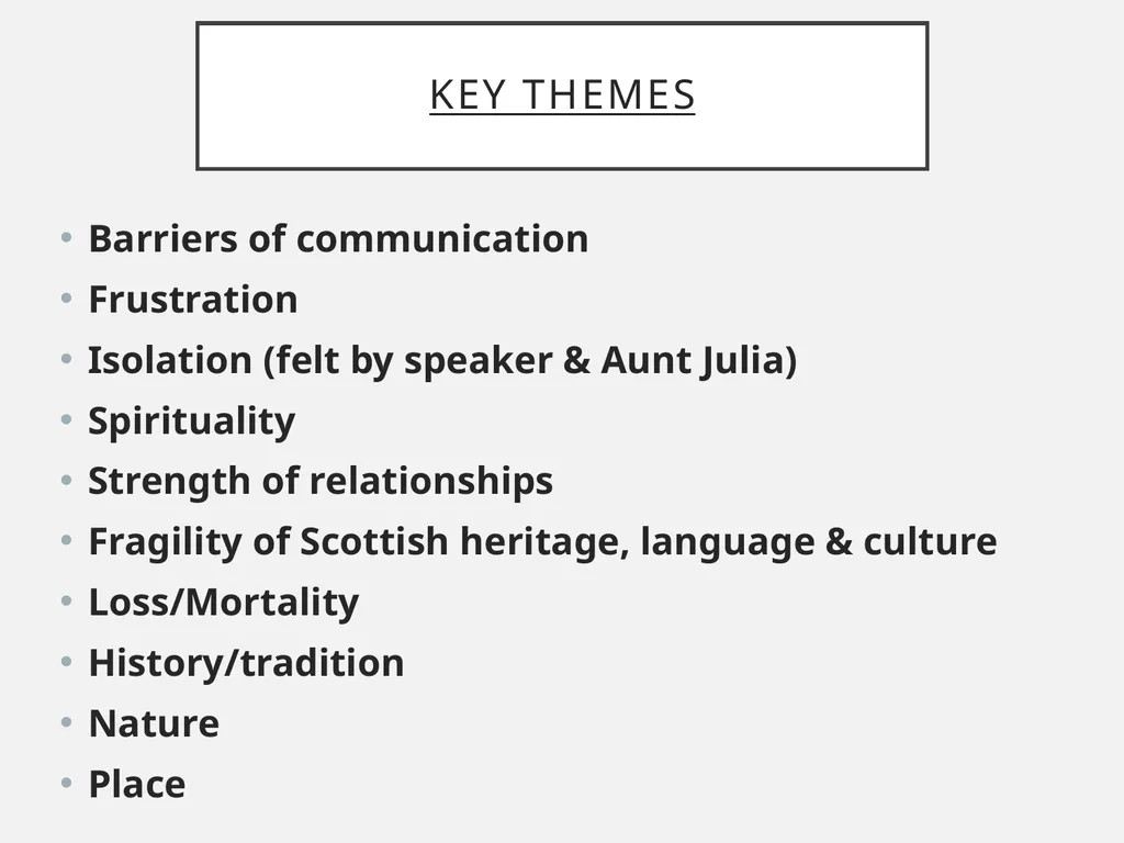 Aunt Julia Norman MacCaig In your groups What do - slide 12 of 52