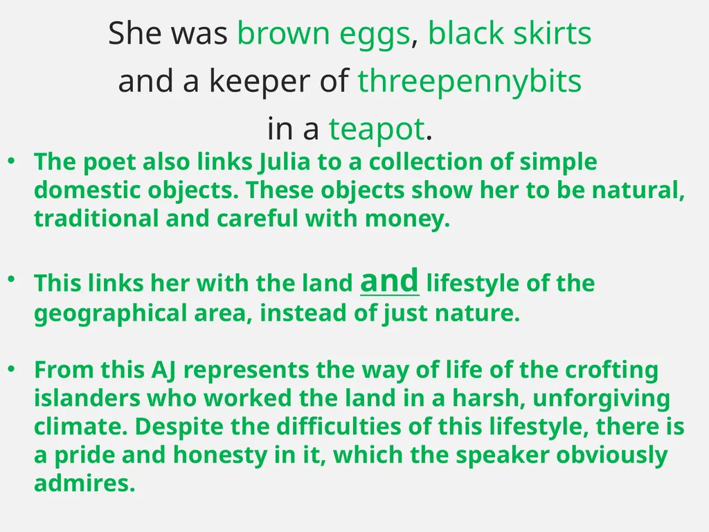 Aunt Julia Norman MacCaig In your groups What do - slide 28 of 52