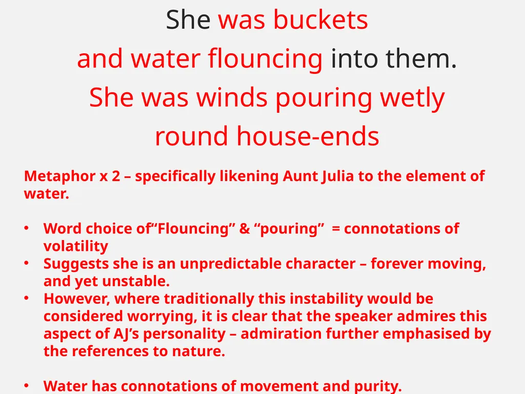 Aunt Julia Norman MacCaig In your groups What do - slide 27 of 52