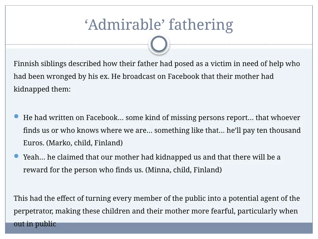 Post-Separation Coercive Control: Impacts on - slide 20 of 34