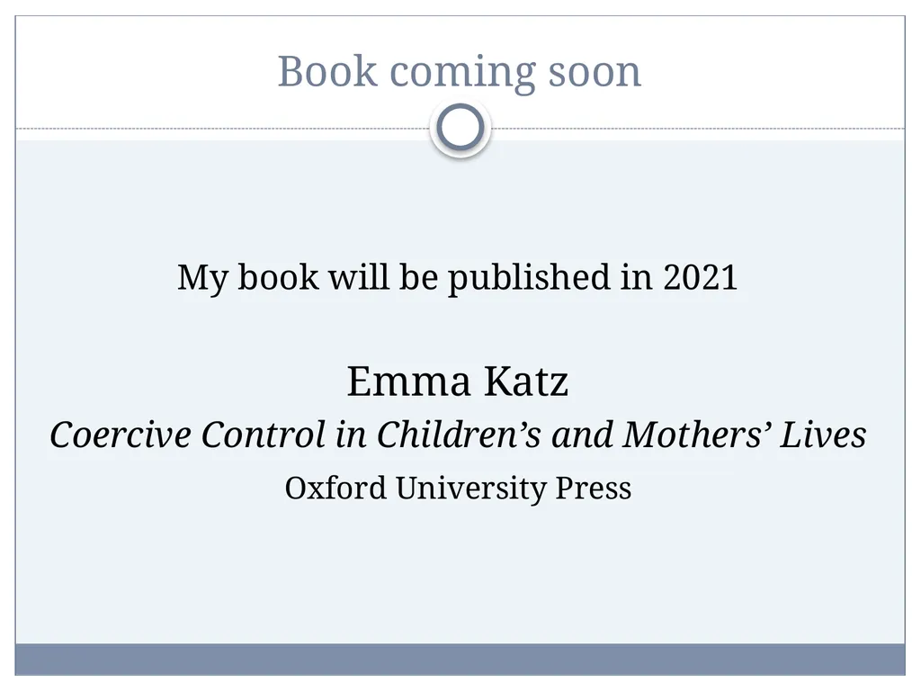 Post-Separation Coercive Control: Impacts on - slide 28 of 34