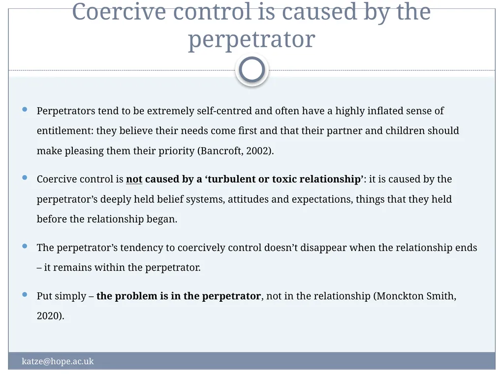 Post-Separation Coercive Control: Impacts on - slide 8 of 34
