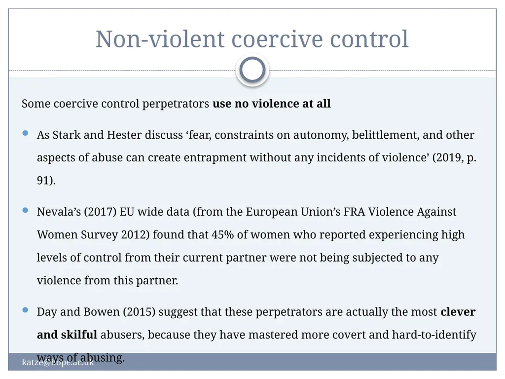 Post-Separation Coercive Control: Impacts on - slide 6 of 34