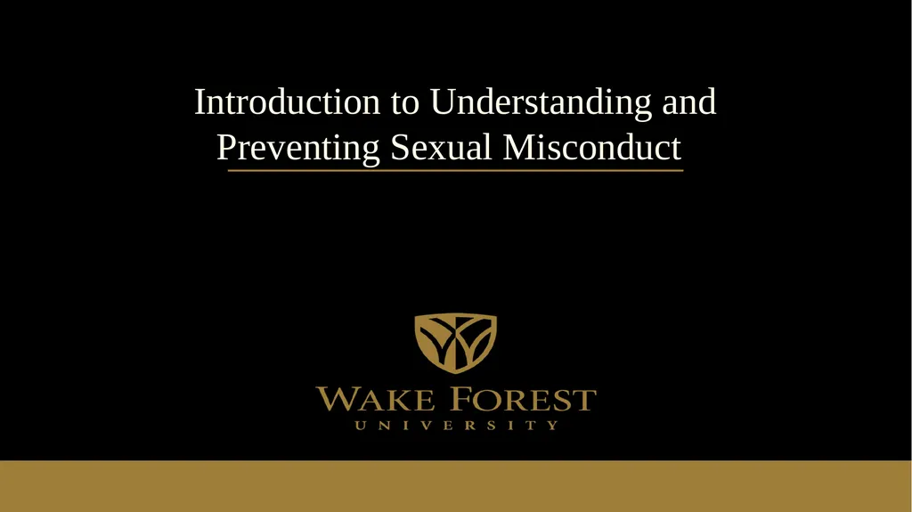 Introduction to Understanding and Preventing - slide 1 of 25