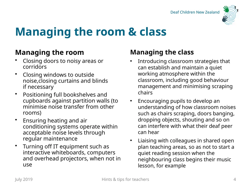 Hints and tips for Teachers with Deaf or Hard of - slide 4 of 20