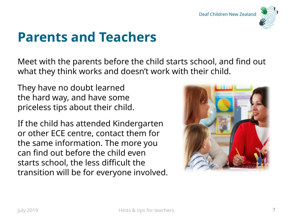 Hints and tips for Teachers with Deaf or Hard of - slide 7 of 20