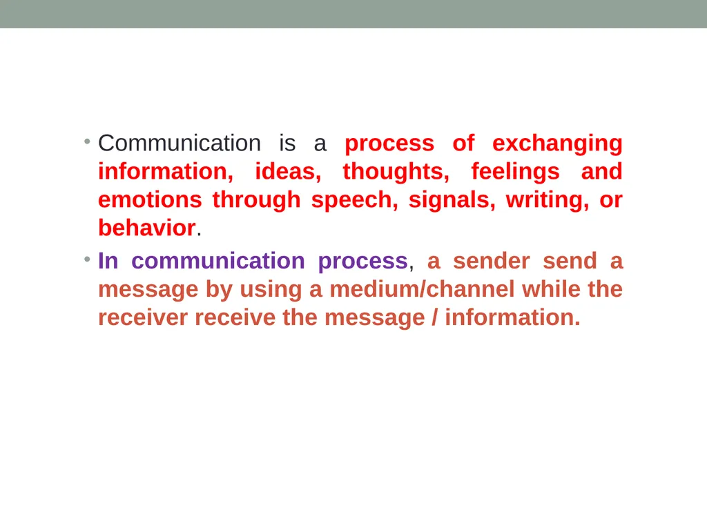 Communication And Sign Language Communication is a - slide 2 of 31