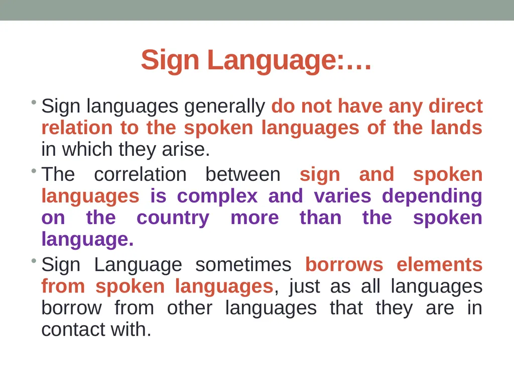 Communication And Sign Language Communication is a - slide 12 of 31
