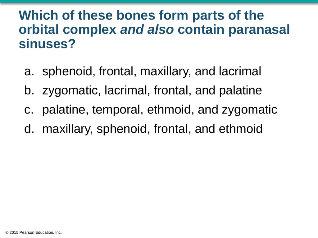 © 2015 Pearson Education, Inc. In which bone is - slide 50 of 53