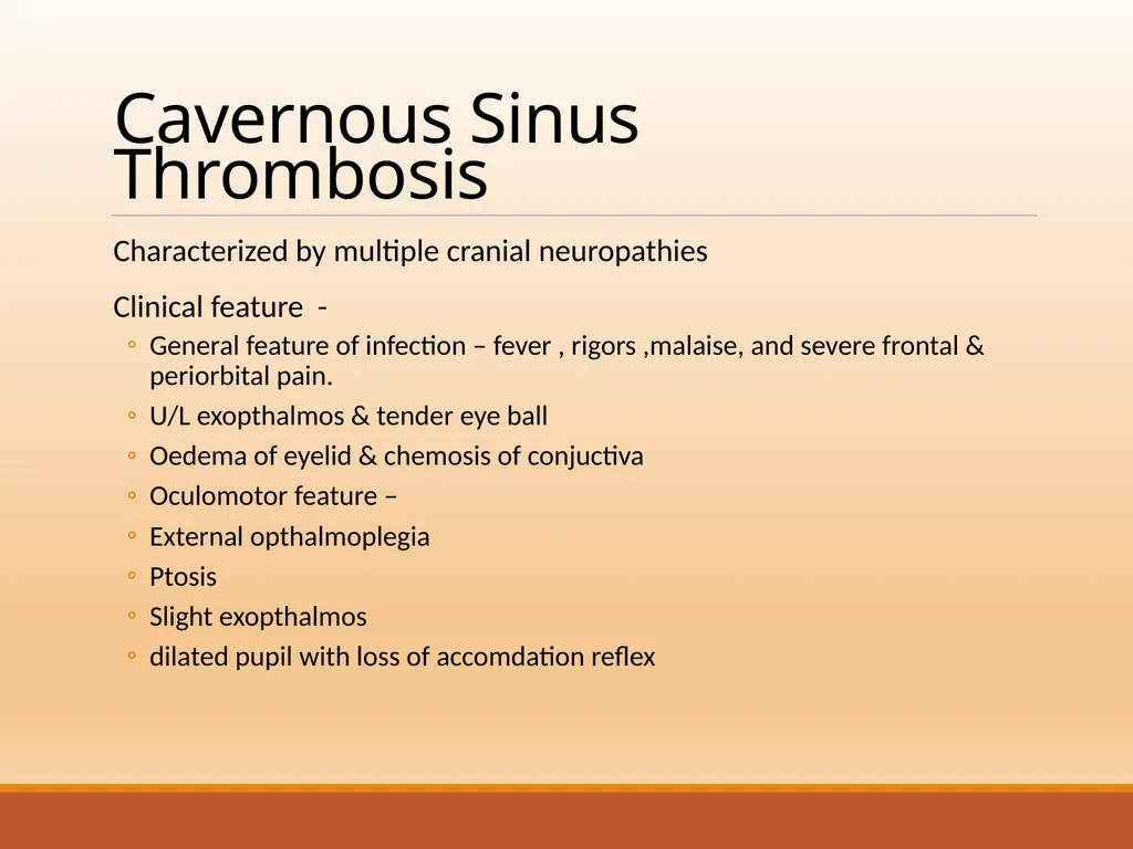 CAVERNOUS SINUS THROMBOSIS Cavernous Sinus Anatomy - slide 11 of 29