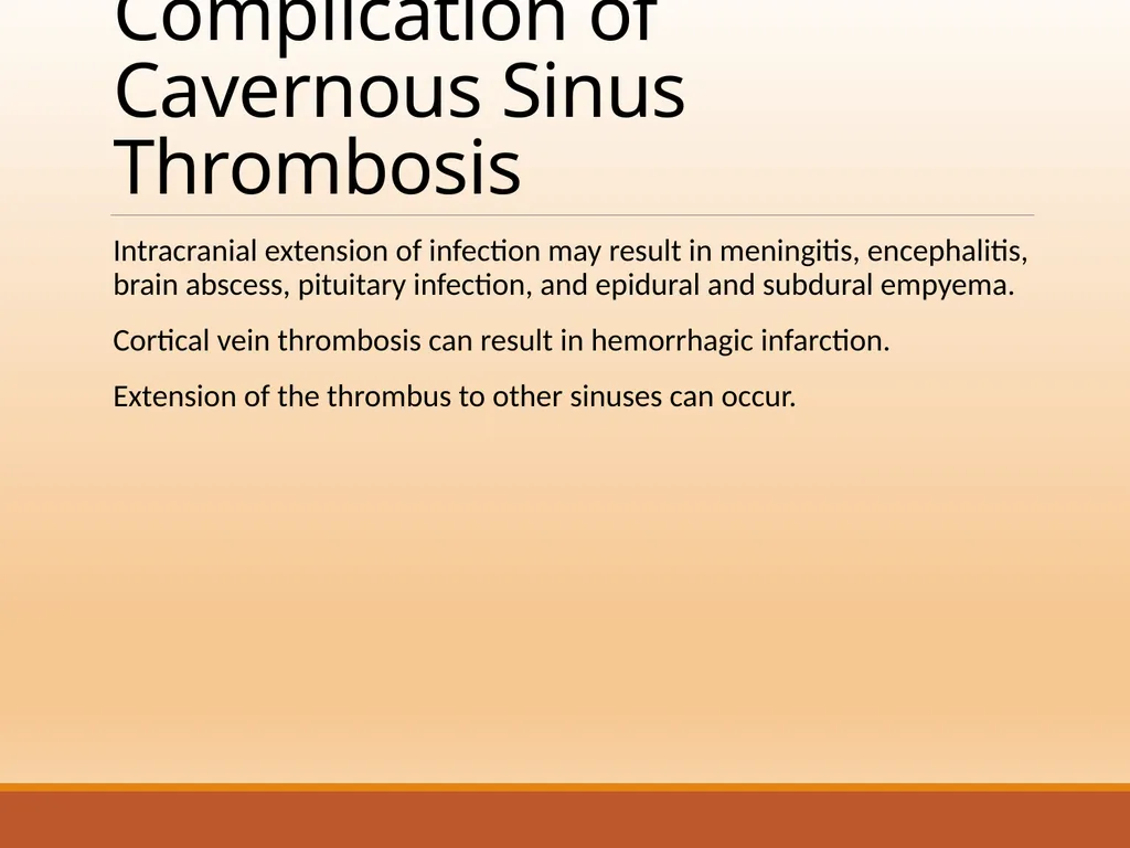 CAVERNOUS SINUS THROMBOSIS Cavernous Sinus Anatomy - slide 14 of 29